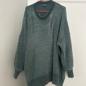ARULA Teal Crew Neck Sweater